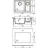 Мойка кухонная LEMARK SINARA 550,2-U антрацит 9910079