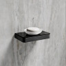 Мыльница LEMARK GLASS LINE с держателем чёрный/стекло 9742039
