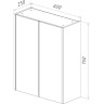 Шкаф LEMARK COMBI 60 см подвесной, 2-х дверный, фасад Бетон, корпус белый глянец LM03C60SH-Beton